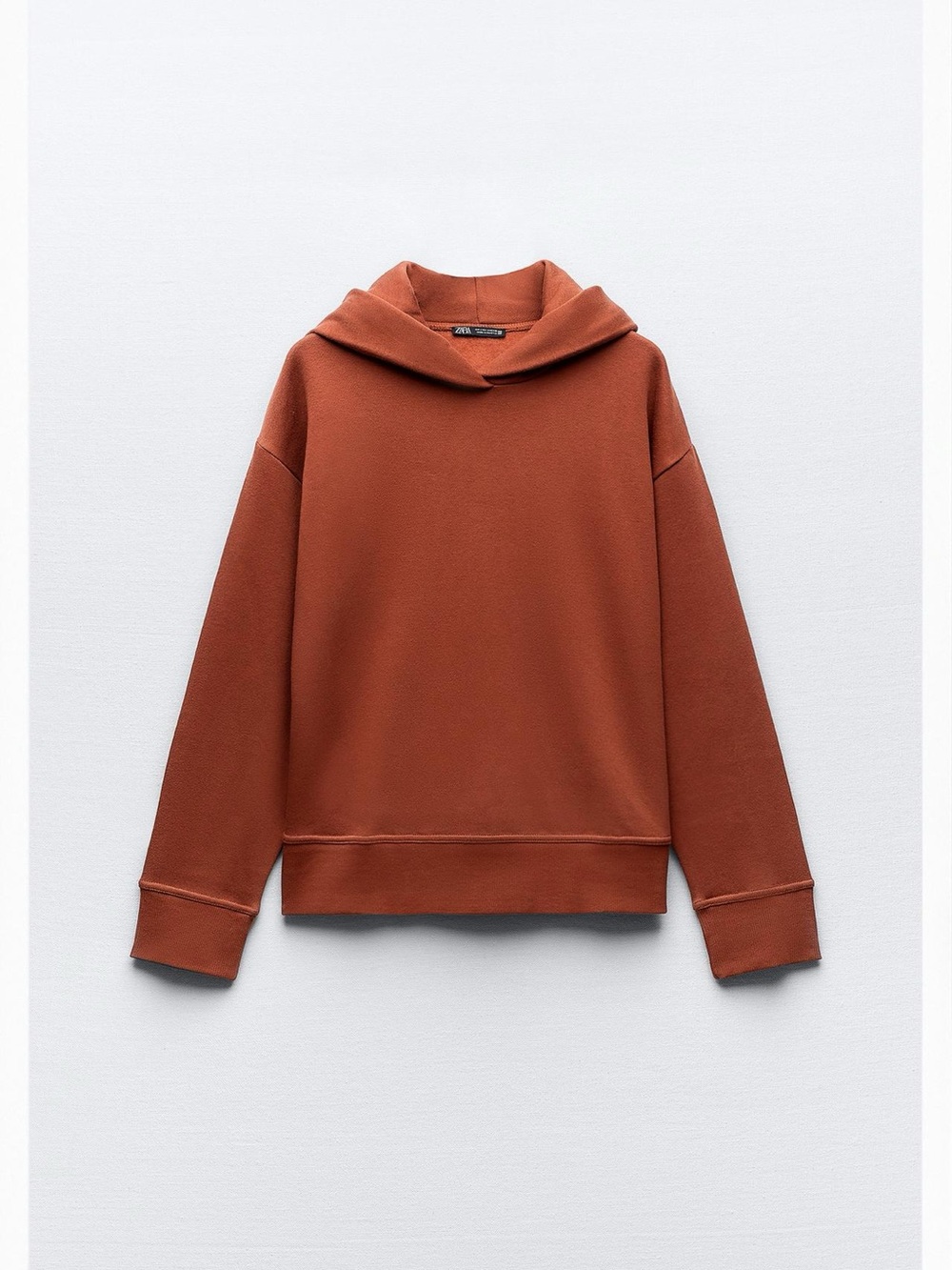 Zara Women's Hooded Sweatshirt - Rust